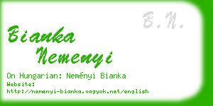 bianka nemenyi business card