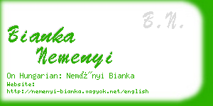 bianka nemenyi business card